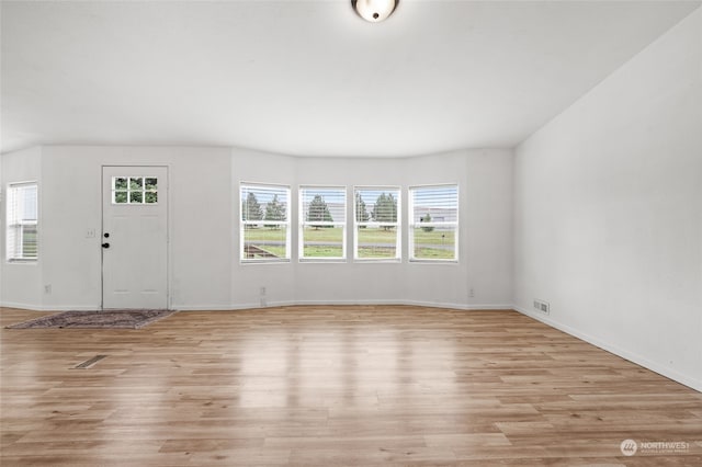 foyer with light hardwood / wood-style flooring