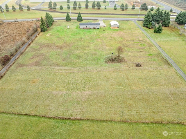 aerial view featuring a rural view