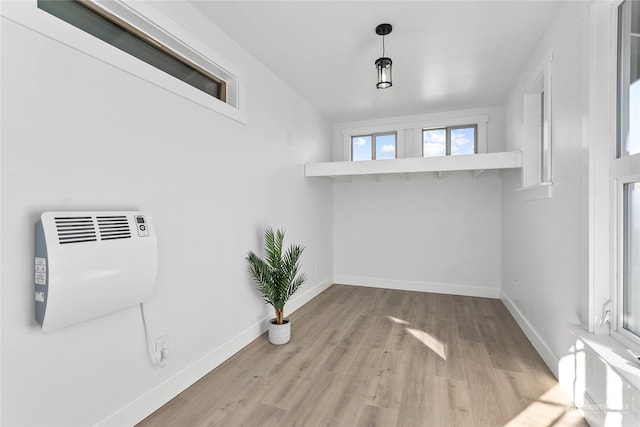 empty room featuring light hardwood / wood-style floors