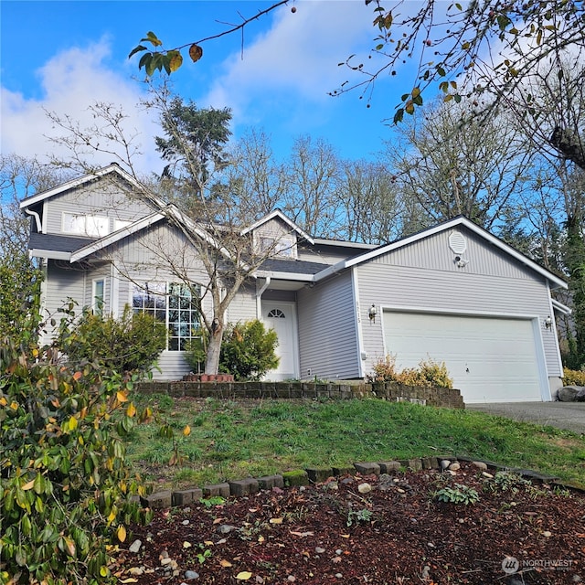 view of front of home featuring a garage