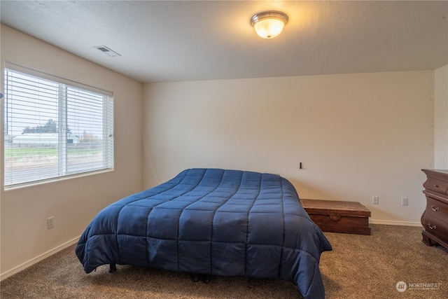 view of carpeted bedroom