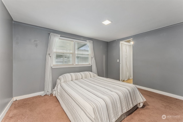 bedroom with carpet floors