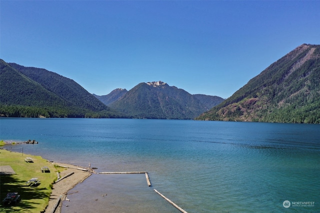 property view of water with a mountain view