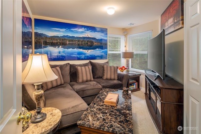 view of carpeted living room