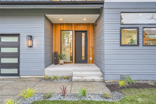 view of doorway to property