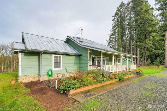 exterior space featuring a porch