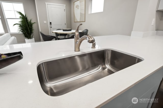 interior details featuring sink