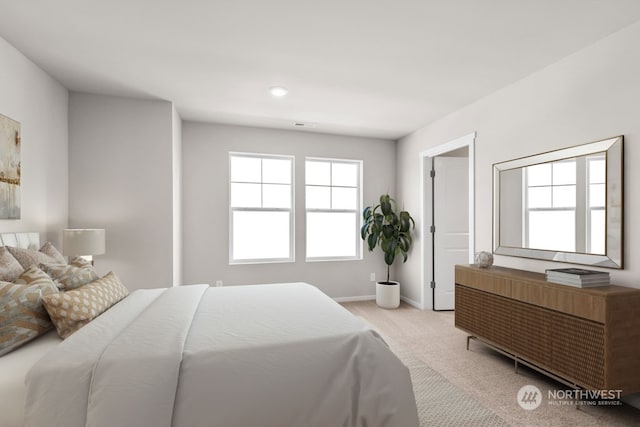 view of carpeted bedroom