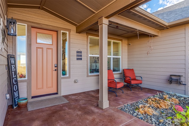 view of doorway to property