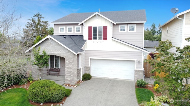 view of front of house featuring a garage