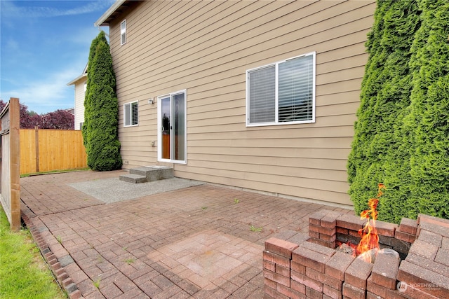 rear view of property with a patio