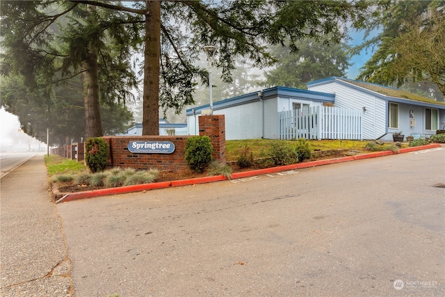 view of community sign