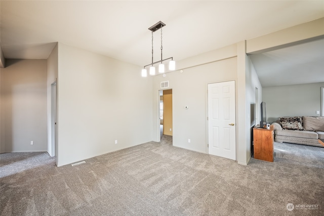 unfurnished room with carpet floors