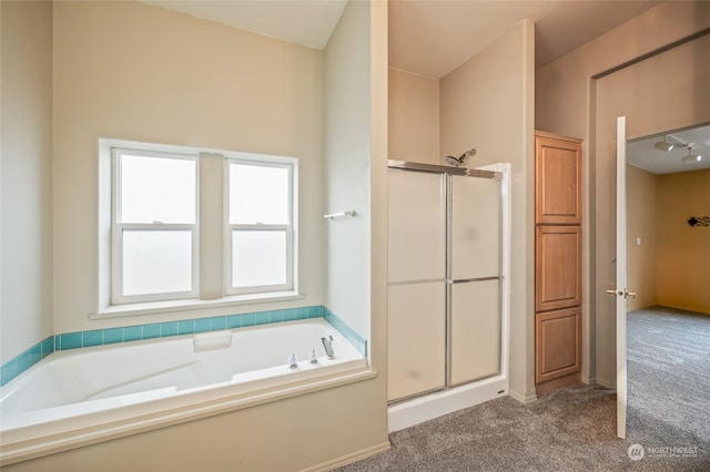 bathroom with independent shower and bath