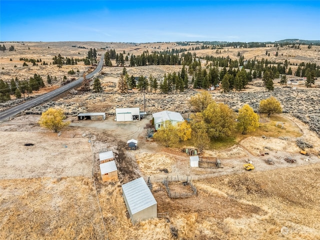 aerial view featuring a rural view