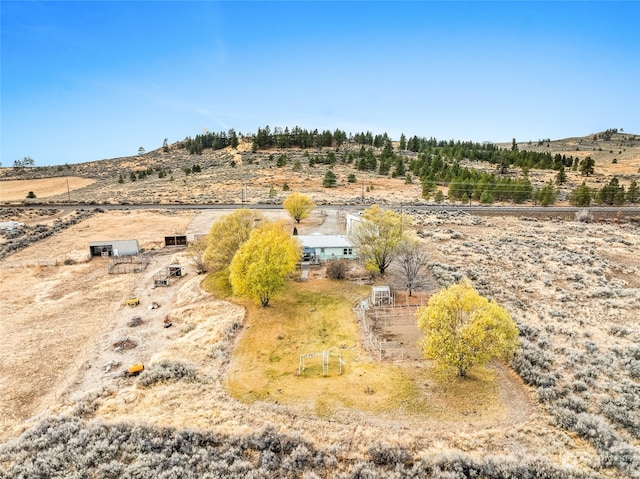 bird's eye view featuring a rural view