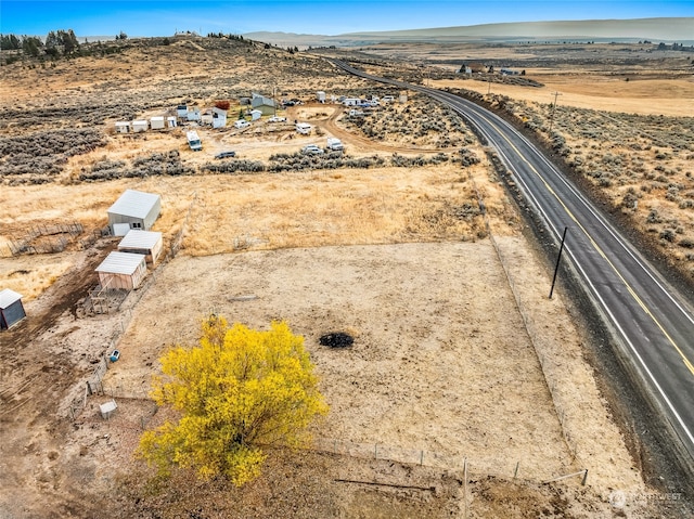 aerial view with a rural view