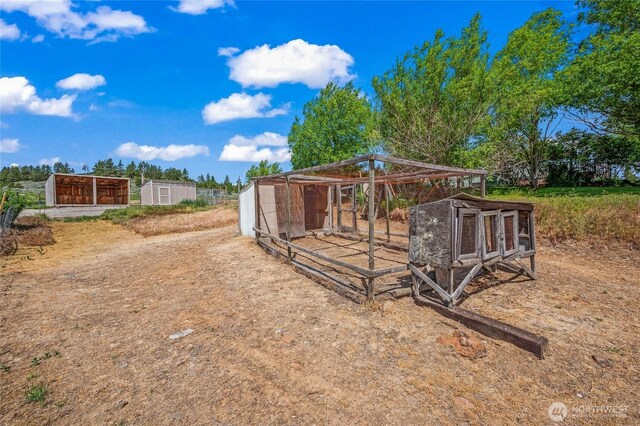 16161 Badger Mountain Rd, East Wenatchee, WA 98802 - view of yard with exterior structure and an outdoor structure