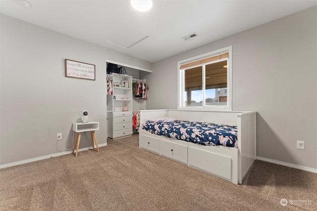 view of carpeted bedroom