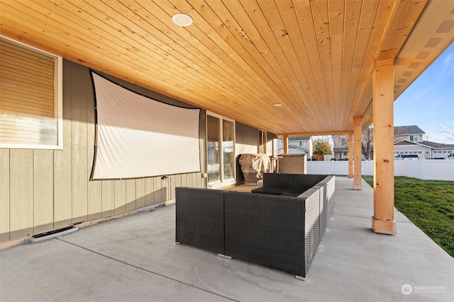 view of patio / terrace with an outdoor hangout area