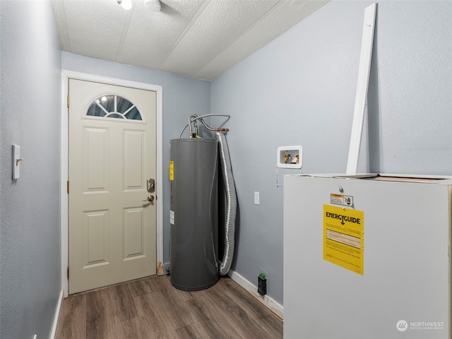 interior space featuring electric water heater