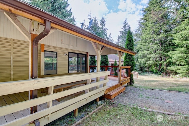 view of wooden deck