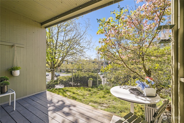 view of wooden deck