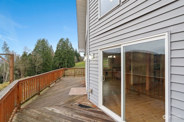 view of wooden deck