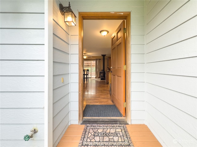 view of doorway to property