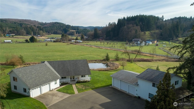 2245 Salzer Valley Rd, Centralia, WA 98531 - overview of rural landscape featuring a heavily wooded area
