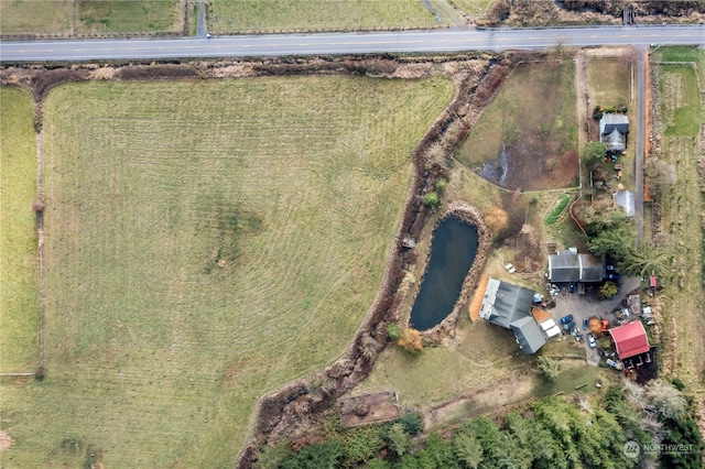 aerial view featuring a rural view