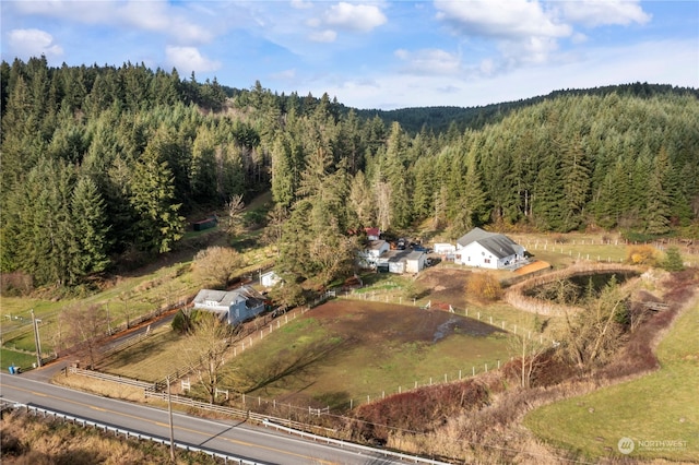 drone / aerial view featuring a rural view