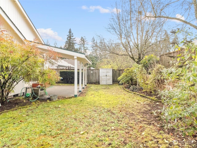 view of yard with a patio