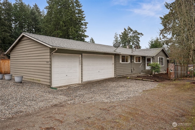 view of front facade with a garage