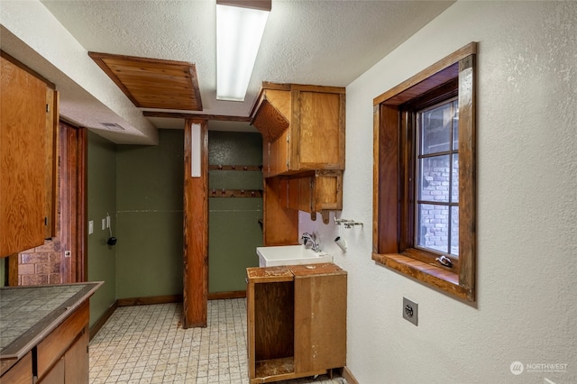 interior space featuring sink