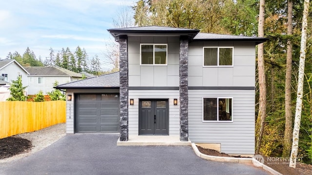 view of front facade with a garage