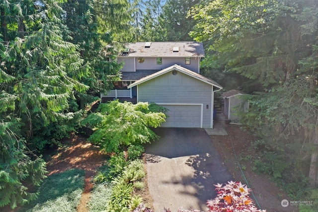 view of home's exterior with a garage