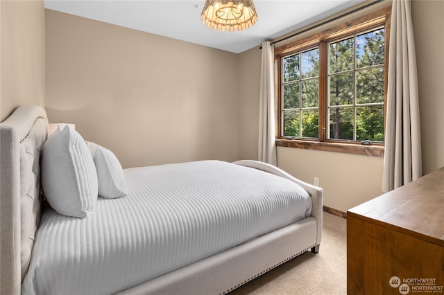 view of carpeted bedroom