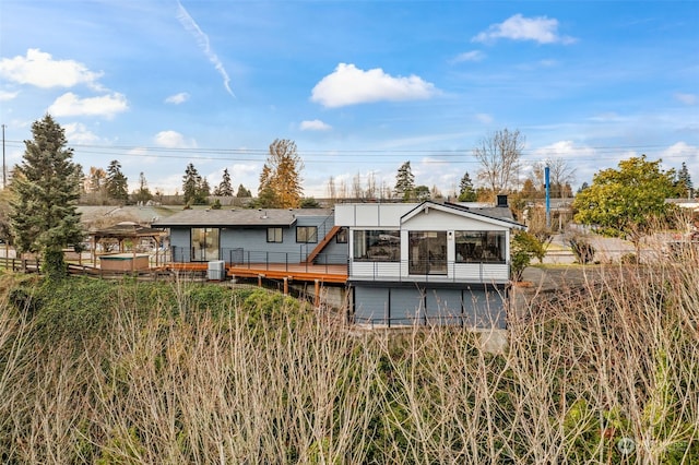 view of rear view of property