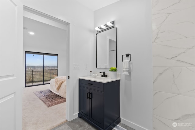 bathroom featuring vanity