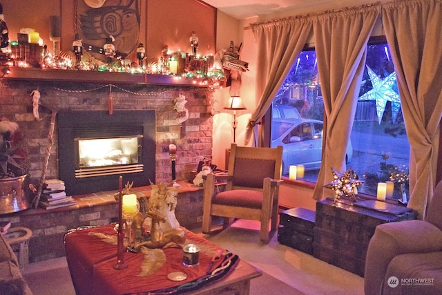 view of carpeted living room