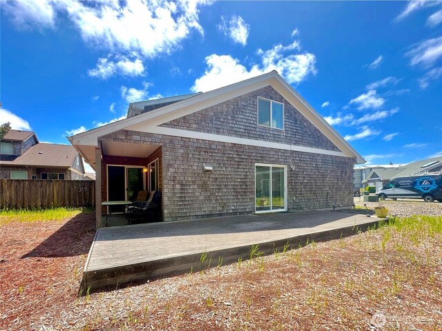 146 28th St NW, Long Beach, WA 98631 - rear view of property featuring a wooden deck