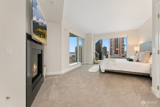 unfurnished bedroom featuring light colored carpet