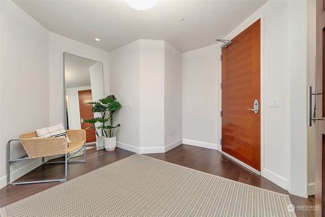 interior space featuring dark hardwood / wood-style flooring