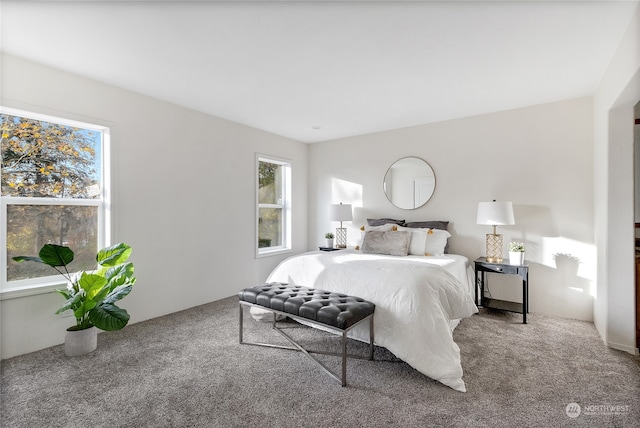 view of carpeted bedroom