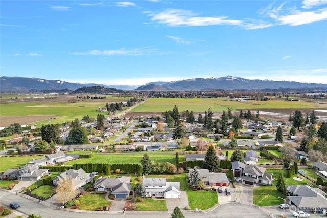 aerial view featuring a mountain view