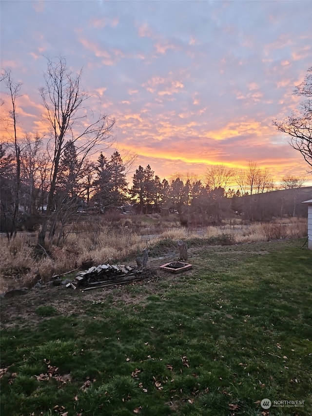 view of nature at dusk