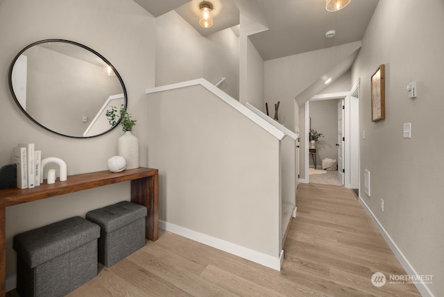 interior space with hardwood / wood-style floors