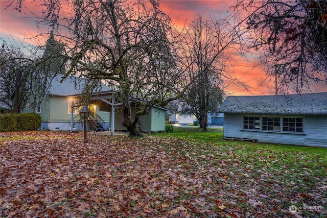 516 SW Riverside Dr, Chehalis, WA 98532 - view of back of property at dusk