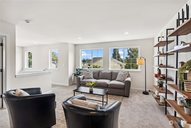 view of carpeted living room